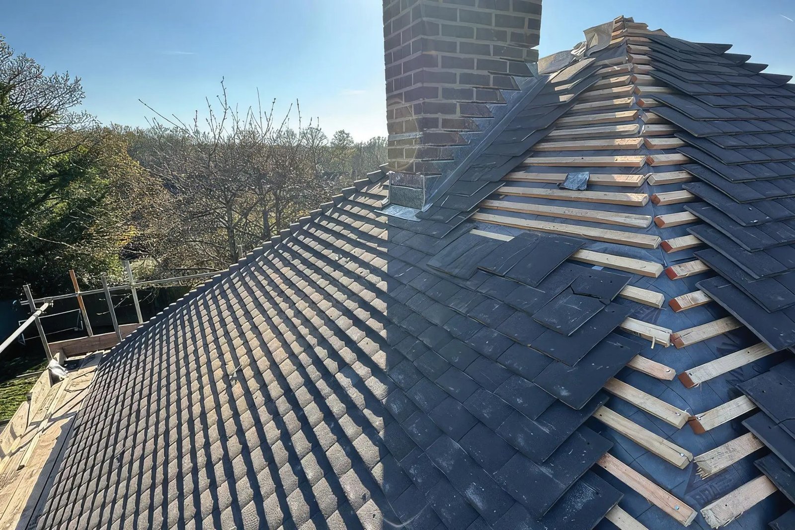 Completed new tiled roof