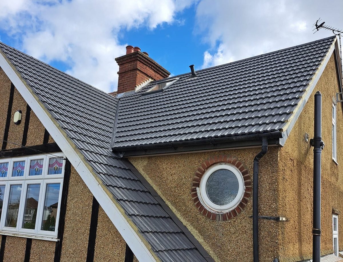 Completed tiled re-roof